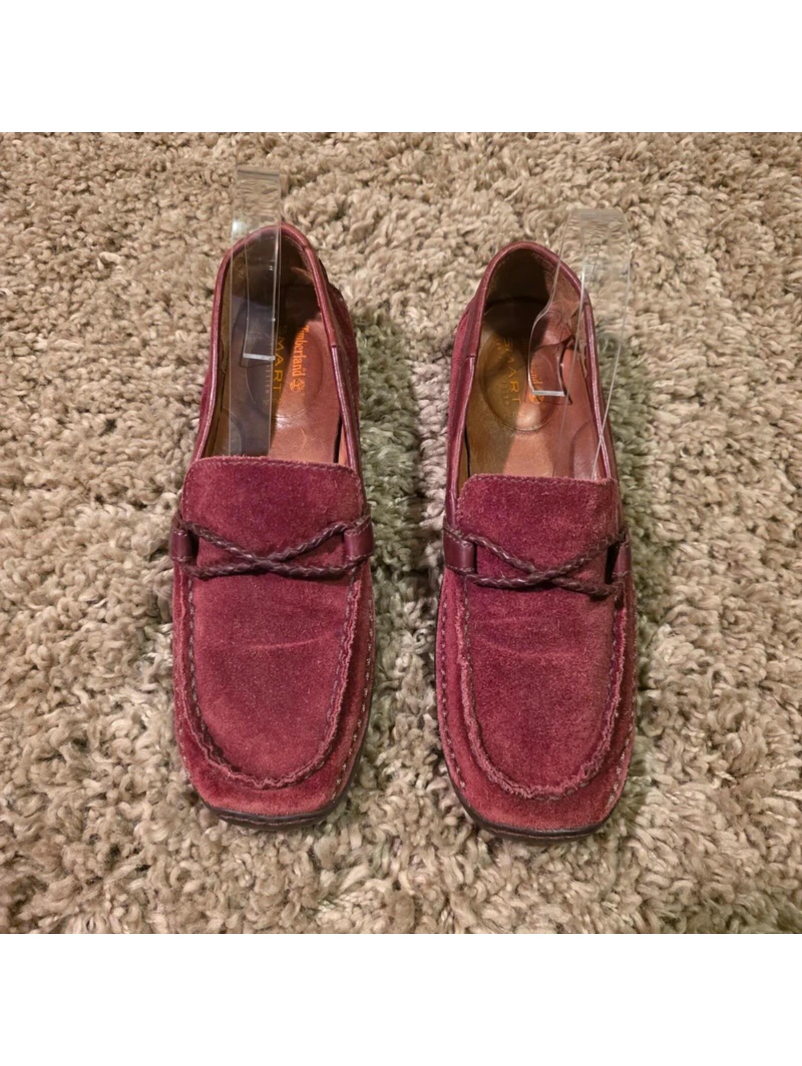 Timberland Suede Loafers Bohemian Maroon - Sz 8 Us — image 4 of 7